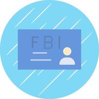 FBI plat cercle icône conception vecteur