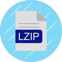 zip fichier format plat cercle icône conception vecteur