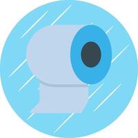 toilette papier plat cercle icône conception vecteur