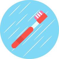brosse à dents plat cercle icône conception vecteur