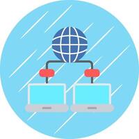 Les données réseau plat cercle icône conception vecteur