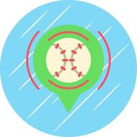 base-ball plat cercle icône conception vecteur