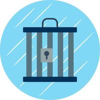 cage plat cercle icône conception vecteur