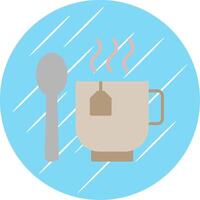 café tasse plat cercle icône conception vecteur