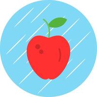 Pomme plat cercle icône conception vecteur
