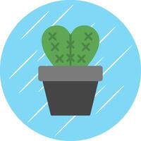 cactus plat cercle icône conception vecteur