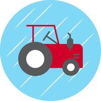tracteur plat cercle icône conception vecteur