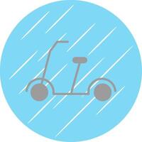 donner un coup scooter plat cercle icône conception vecteur