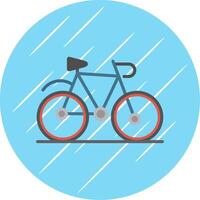vélo plat cercle icône conception vecteur
