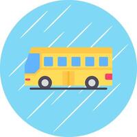 touristique autobus plat cercle icône conception vecteur
