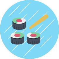 Sushi plat cercle icône conception vecteur