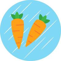 carottes plat cercle icône conception vecteur