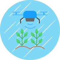 agricole drones plat cercle icône conception vecteur