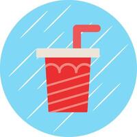 un soda boisson plat cercle icône conception vecteur