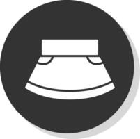 jupe glyphe ombre cercle icône conception vecteur
