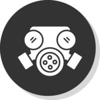 masque glyphe ombre cercle icône conception vecteur