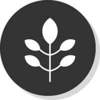 plante glyphe ombre cercle icône conception vecteur