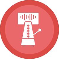 métronome glyphe dû cercle icône conception vecteur
