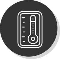 thermomètre glyphe dû cercle icône conception vecteur