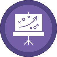 formation glyphe dû cercle icône conception vecteur