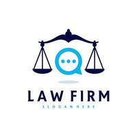 Modèle vectoriel de logo de chat de justice, concepts de conception de logo de cabinet d'avocats créatifs