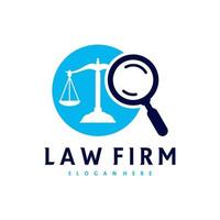 trouver un modèle vectoriel de logo de justice, des concepts de conception de logo de cabinet d'avocats créatifs