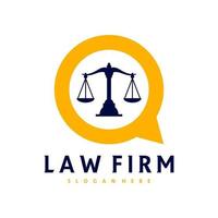 Modèle vectoriel de logo de chat de justice, concepts de conception de logo de cabinet d'avocats créatifs