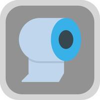 toilette papier plat rond coin icône conception vecteur