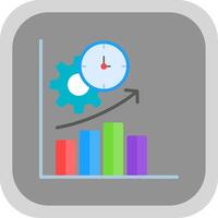 productivité plat rond coin icône conception vecteur