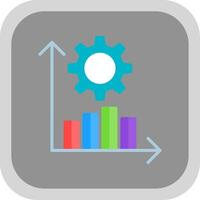 productivité plat rond coin icône conception vecteur