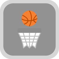 basketball plat rond coin icône conception vecteur