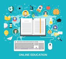 Concept d&#39;éducation en ligne vecteur