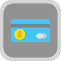 crédit carte plat rond coin icône conception vecteur