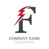 lettre F logo conception modèle conception pour marque vecteur