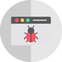 la toile malware plat échelle icône conception vecteur