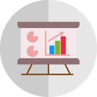 Les données analytique plat échelle icône conception vecteur