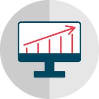 circulation analytique plat échelle icône conception vecteur