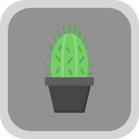 cactus plat rond coin icône conception vecteur