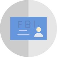 FBI plat échelle icône conception vecteur