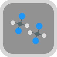 molécules plat rond coin icône conception vecteur