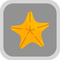étoile de mer plat rond coin icône conception vecteur