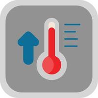 thermomètre plat rond coin icône conception vecteur