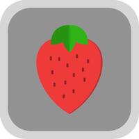 des fraises plat rond coin icône conception vecteur