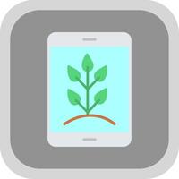 agriculture app plat rond coin icône conception vecteur