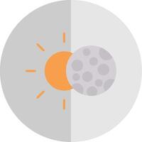 éclipse plat échelle icône conception vecteur