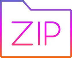 Zip *: français des dossiers ligne pente icône conception vecteur