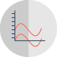 vague graphique plat échelle icône conception vecteur