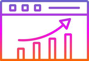 seo performance ligne pente icône conception vecteur