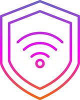 Wifi Sécurité ligne pente icône conception vecteur