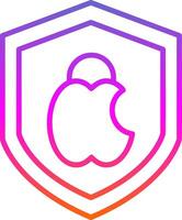 Mac Sécurité ligne pente icône conception vecteur